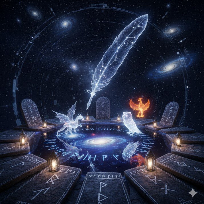 Magic Quill second artwork with cosmic and mythical glow